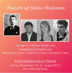 Konzerte - Weidenkam Konzerte - Weidenkam